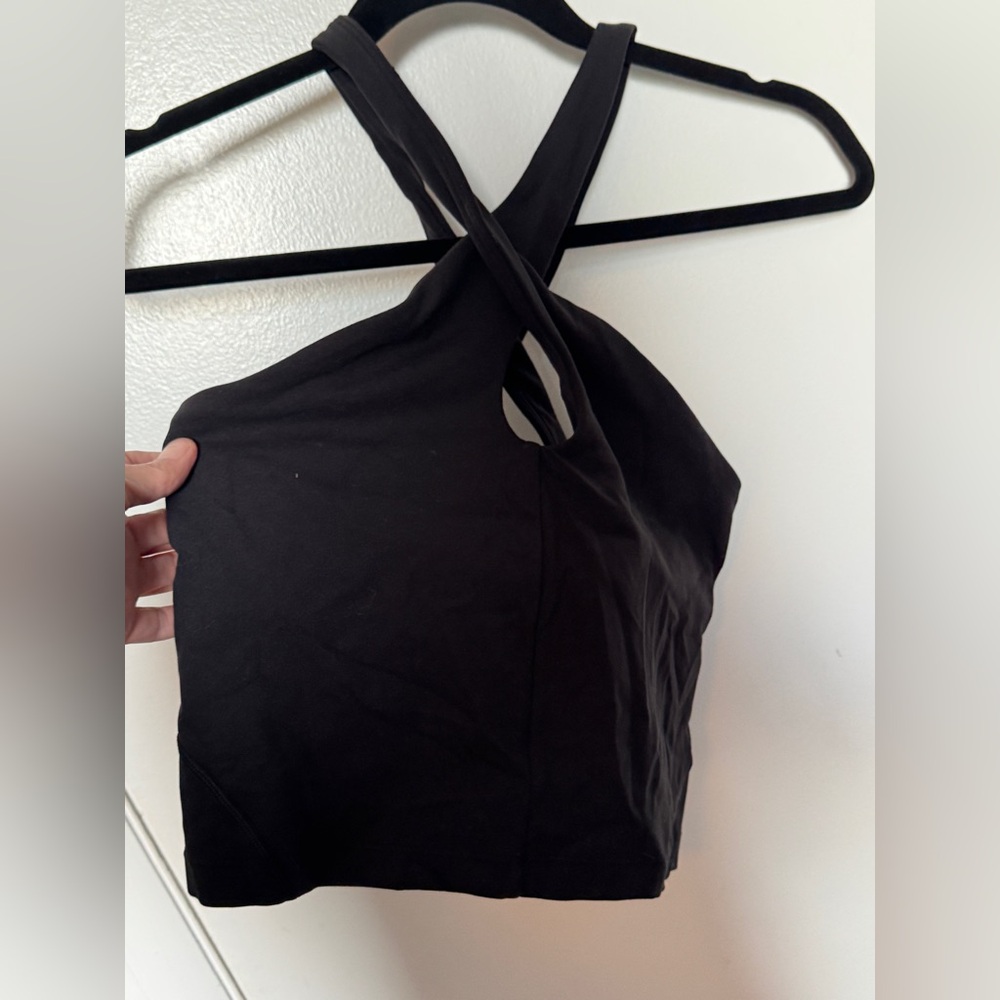 Women's Black Cross-Back Top - Picture 7 of 12